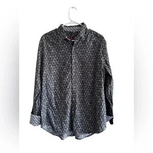 Robert Graham Button Down Shirt Flip Cuff Size L